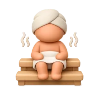 Person in Sauna 3D icon