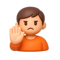 Person Saying No 3D icon