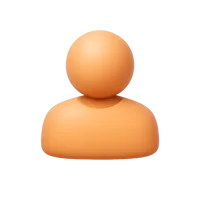 Orange Person Silhouette 3D icon