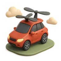 Personal Flying Car 3D icon