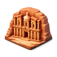 Orange Petra 3D icon