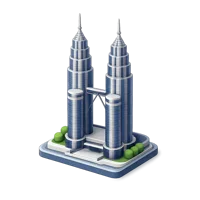 Petronas Towers 3D icon