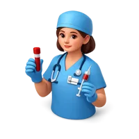 Blue Phlebotomist 3D icon