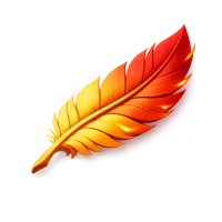 Red Phoenix Feather 3D icon
