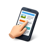 Phone Scrolling 3D icon