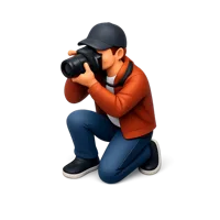 Red Photographer 3D icon