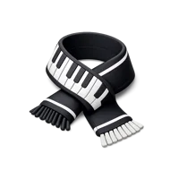 Piano Scarf 3D icon