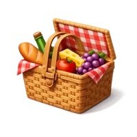 Brown Picnic Basket 3D icon