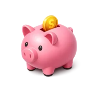 Red Piggy Bank 3D icon