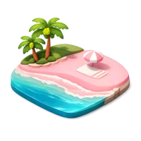 Pink Beach 3D icon