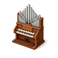 Pipe Organ 3D icon