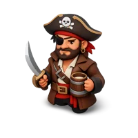 Brown Pirate 3D icon