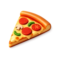 Red Pizza Slice 3D icon
