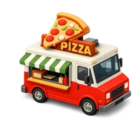 Pizza Truck 3D icon