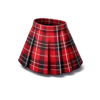 Red Plaid skirt 3D icon