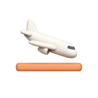 Plane Arrival 3D icon