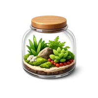 Plant Terrarium 3D icon