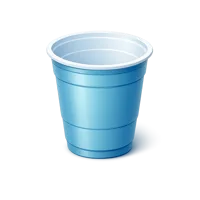 Blue Plastic Cup 3D icon