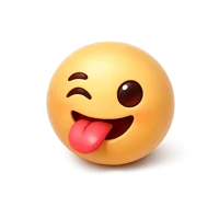 Playful Face 3D icon