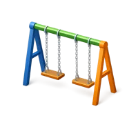 Orange Playground Swing 3D icon