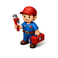 Red Plumber 3D icon