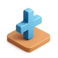 PLUS icon for UI 3D icon
