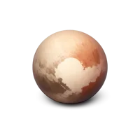 Orange Pluto 3D icon