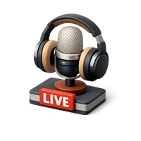 Red Podcast 3D icon