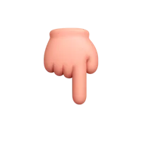 Pointing Down 3D icon