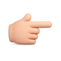 Pointing Finger 3D icon