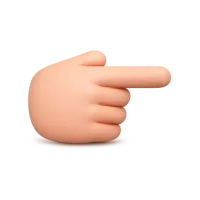 Pointing Hand 3D icon