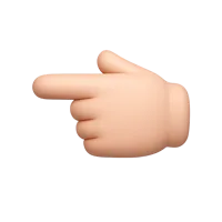 Pointing Left Hand 3D icon