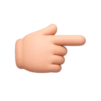 Pointing Right Hand 3D icon