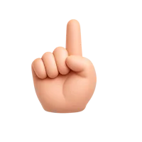 Pointing Up 3D icon
