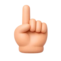 Pointing Up Hand 3D icon