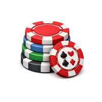 Red Poker Chips 3D icon