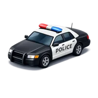 Blue Police Car 3D icon