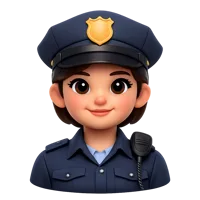 Police Officer Avatar 3D icon
