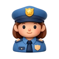 Policewoman 3D icon