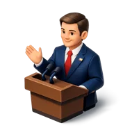 Politician 3D icon