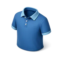 Blue Polo Shirt 3D icon