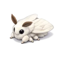 Brown Poodle Moth 3D icon