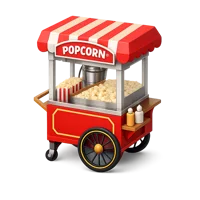 Popcorn Cart 3D icon