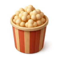 Popcorn Bucket 3D icon