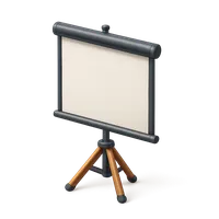 Portable Projection Screen on Tripod 3D icon