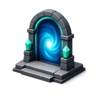 Blue Portal Door 3D icon