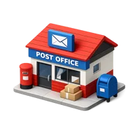 Red Post Office 3D icon