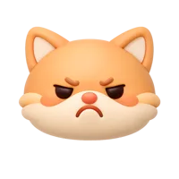Pouting Cat 3D icon