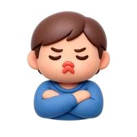 Pouting Person 3D icon