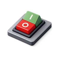 Red Power Switch 3D icon